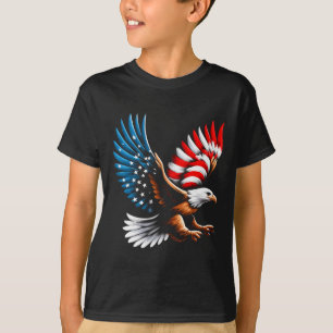 T-shirt Bald Eagle Et Patriotique Drapeau Américain 4 juil