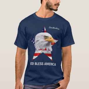 T-shirt Bald Eagle, Etoile, Drapeau personnalisable