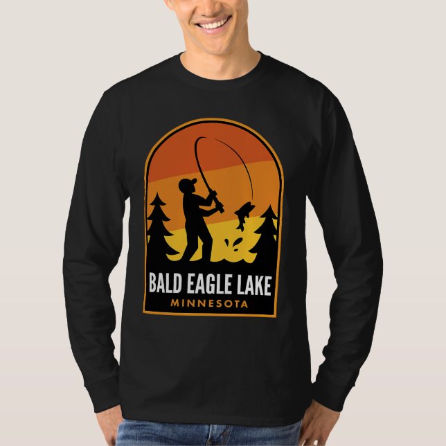 T-shirt Bald Eagle Lake Minnesota Fishing (Devant)