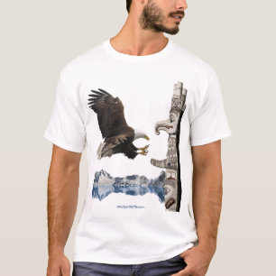 T-shirt Bald Eagle, Totem Pôle & Montagne scène