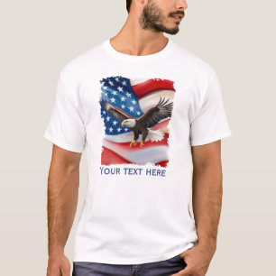 T-shirt Bald Eagle & US Drapeau 4 juillet
