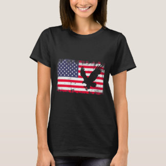 T-shirt Bald Eagle Usa Flag Patriotic Fourth Of July Dom