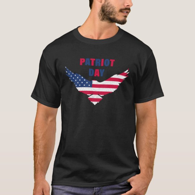 T-shirt Bald Eagle USA Patriot Day (Devant)