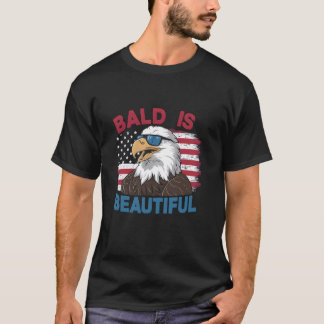 T-shirt Bald Est Beau 4 juillet Cool Bald Eagle Sun