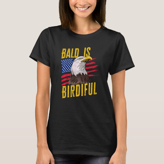 T-shirt Bald Est Belle 4 juillet Bald Eagle Américain (Devant)