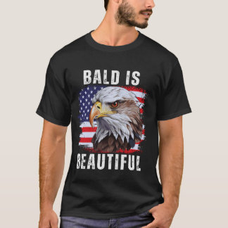 T-shirt Bald est le Beau Aigle Américain 4 juillet