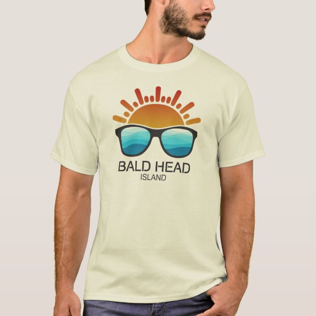 T-shirt Bald Head Island North Carolina Lunettes de soleil (Devant)