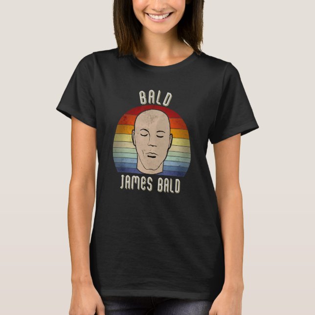 T-shirt Bald James Bald Pun Baldhead Homme Action Héros Pa (Devant)