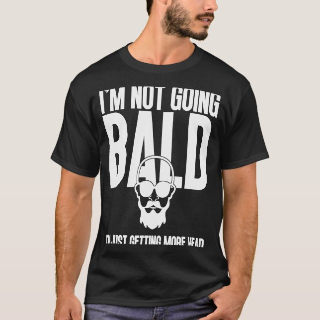 T-shirt Bald Men Beard Homme Cheveux Perdre Baldange Papa  (Devant)