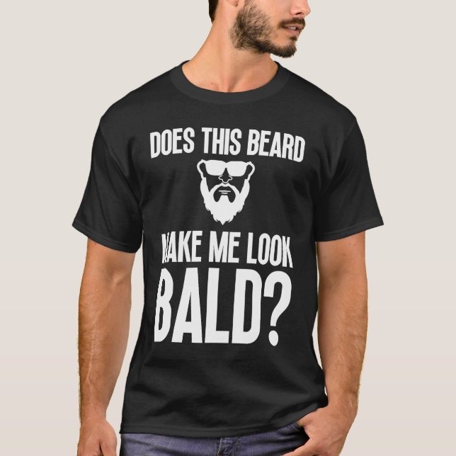 T-shirt Bald Men Beard Homme Cheveux Perdre Baldange Papa  (Devant)