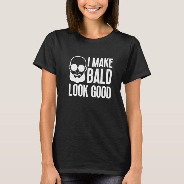 T-shirt Bald Men Hair Loss Balding Dad Baldness  4 (Devant)