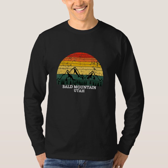 T-shirt Bald Mountain Utah Retro Vintage (Devant)
