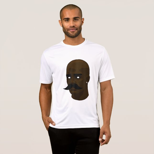T-shirt Bald Mustache (Devant entier)