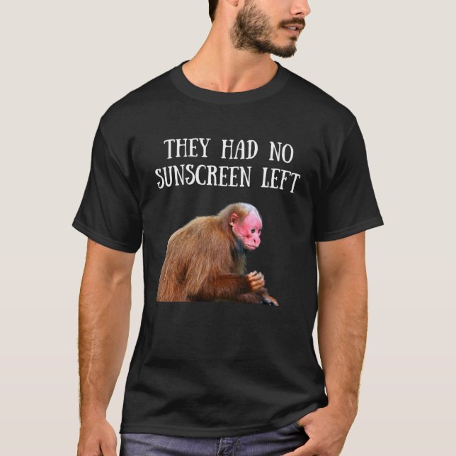 T-shirt Bald Uakari Wild Monkey Sunscreen Meme Men Women K (Devant)