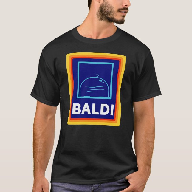 T-shirt Baldi Bald head Aldi Logo (Devant)