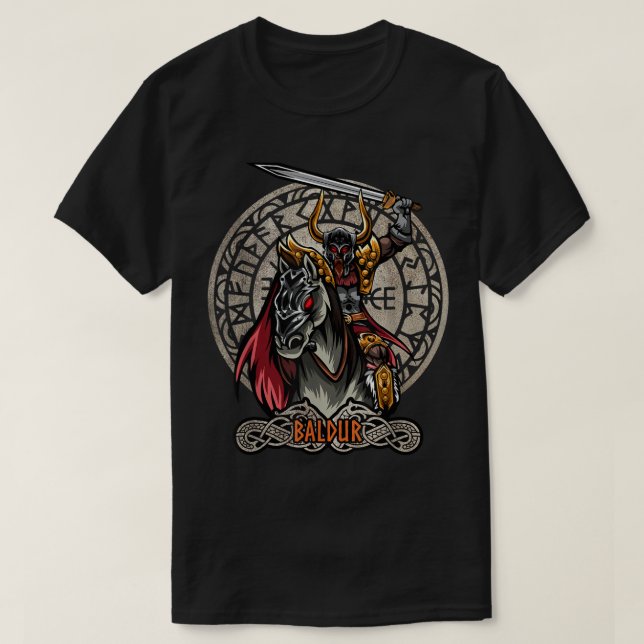 T-shirt Baldur Norse Mythologie Valhalla Viking Dieu nordi (Design devant)