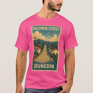 T-shirt Baldwin Street Dunedin New Zealand Worlds Steepes