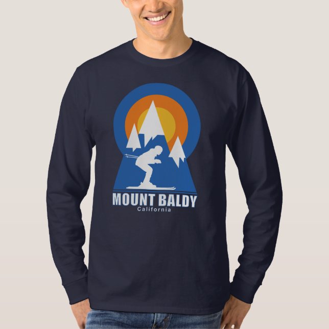 T-shirt Baldy Mountain Ski Sunset Retro (Devant)