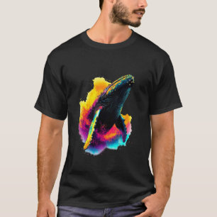 T-shirt Baleine à bosse faune nature colorée baleine à bos