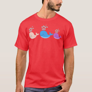 T-shirt Baleine à Tricolor