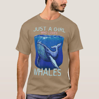 T-shirt Baleine amusante pour filles baleines requins-amou