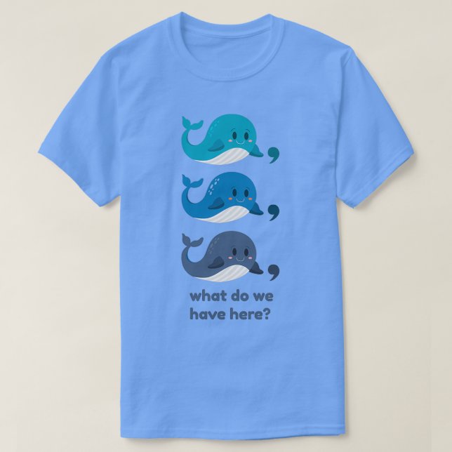 T-shirt Baleine baleine verticale (Design devant)