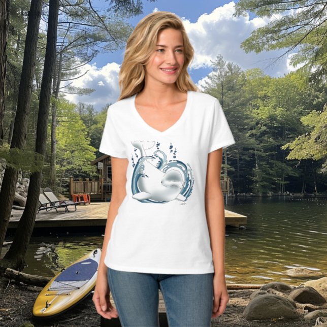 T-shirt Baleine Béluga Bleue (Créateur téléchargé)