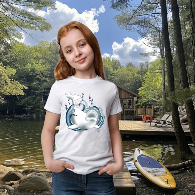 T-shirt Baleine Béluga Bleue (Créateur téléchargé)