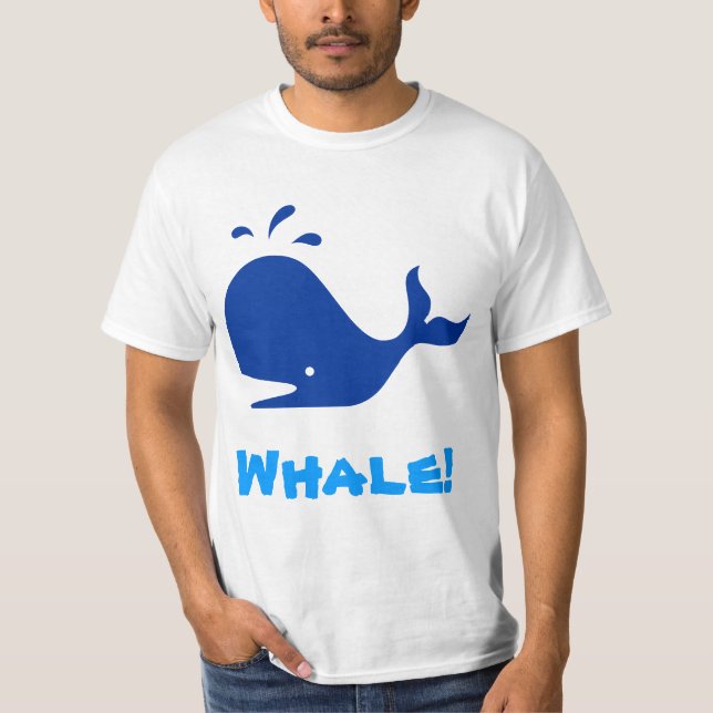 T-shirt Baleine ! Bleu. Personnalisable  (Devant)