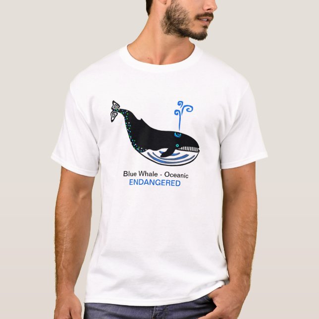 T-shirt BALEINE Bleue - Graphique animal en danger - (Devant)