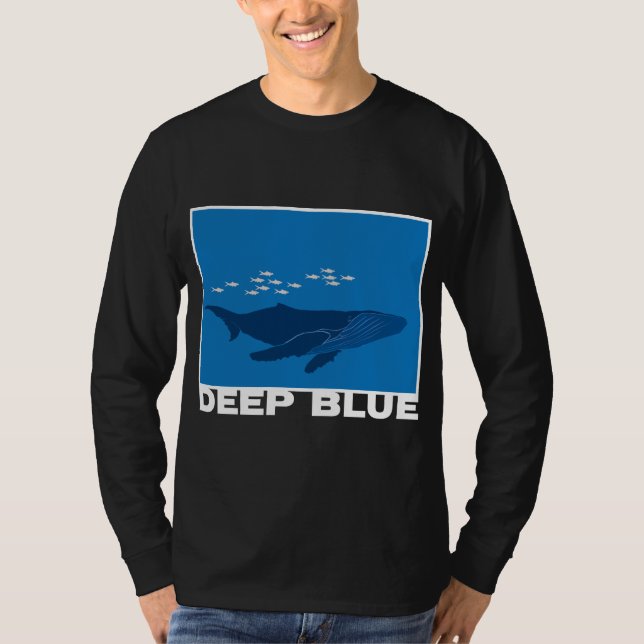 T-shirt Baleine bleue profonde (Devant)