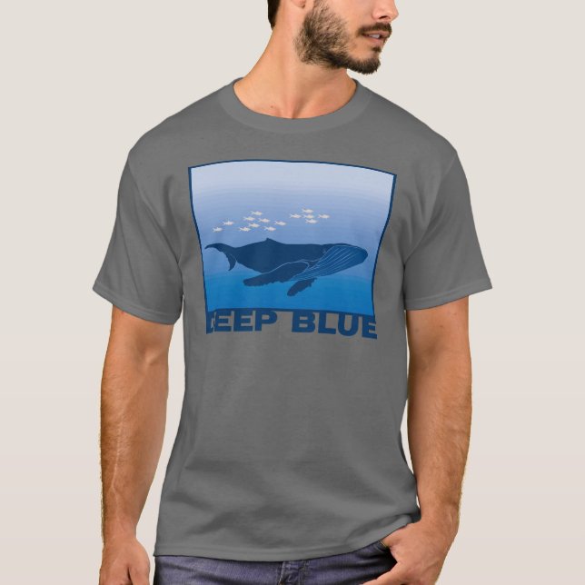T-shirt Baleine bleue profonde (Devant)