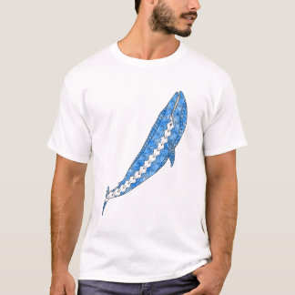 T-shirt Baleine bleue tribale