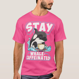 T-shirt Baleine Café Pun Hommes Femmes Drôle Orca