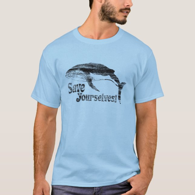 T-shirt Baleine Call : Sauvez-Vous ! (Devant)