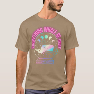 T-shirt Baleine céleste avec Phases Lune Holo Neon Waterco