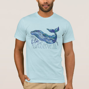 T-shirt Baleine d'aquarelle - d'I de baleine amour