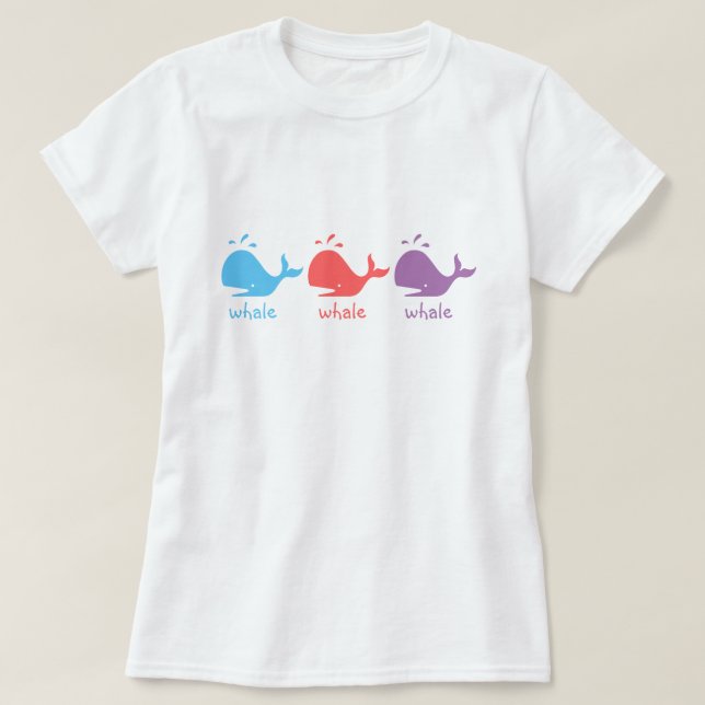 T-shirt Baleine de baleine de baleine (Design devant)