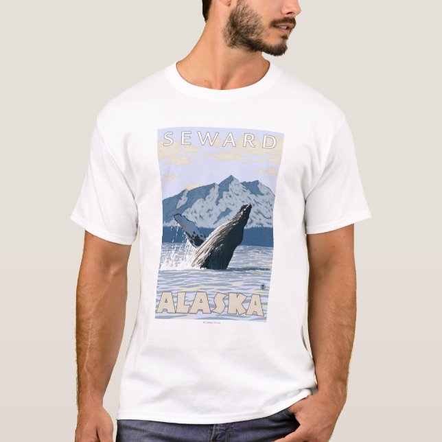T-shirt Baleine de bosse - Seward, Alaska (Devant)