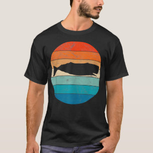 T-shirt Baleine de Sperm 70s Rétro Theme Party Style Vinta