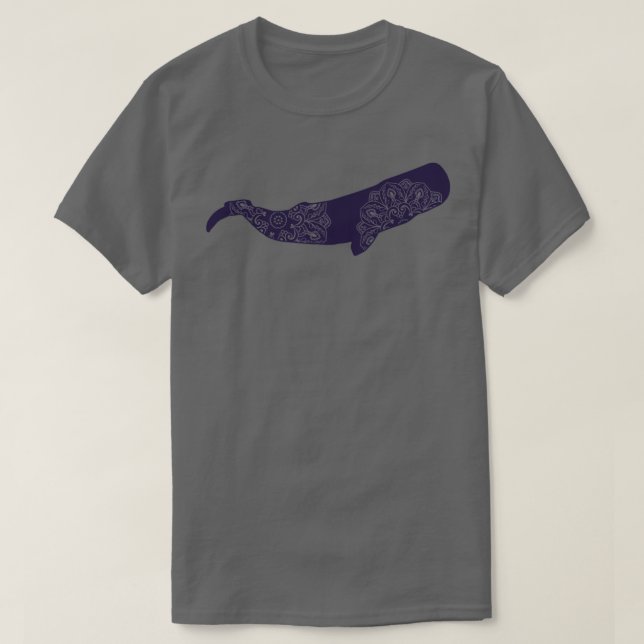 T-shirt Baleine de Sperm Mandala (Design devant)