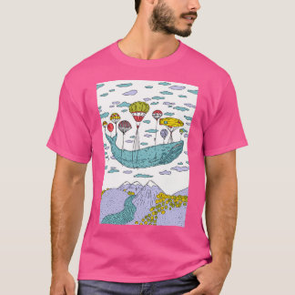 T-shirt Baleine Dream Blue Baseball Sleeve