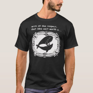 T-shirt Baleine drôle de chemise de TDN et un dauphin