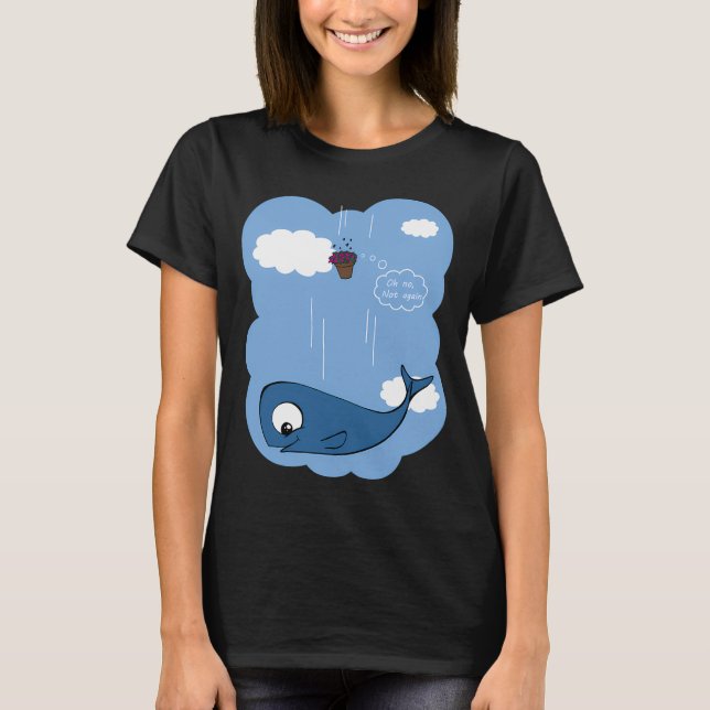 T-shirt Baleine et pétunias (Devant)