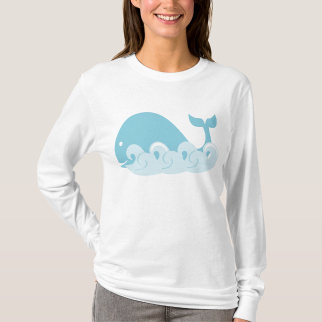 T-shirt Baleine et vagues (Devant)