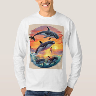 T-shirt Baleine Famille Sunset Splash
