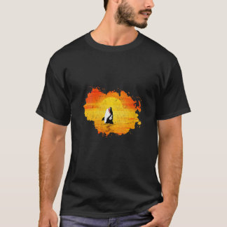 T-shirt Baleine Femme Orca Animal Océan Coucher de soleil
