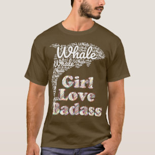 T-shirt Baleine Fille Badass Baleine Rainbow Coeur Aime an