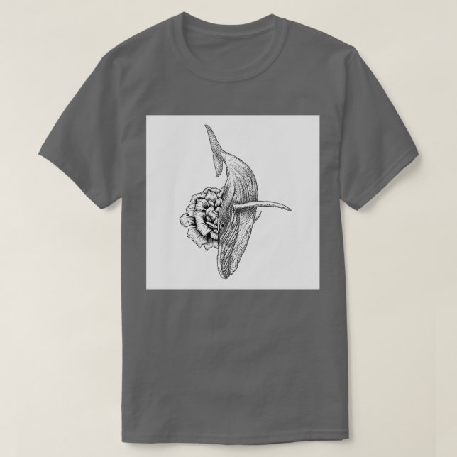 T-shirt Baleine florale 3 (Design devant)