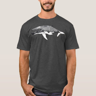 T-shirt Baleine grise